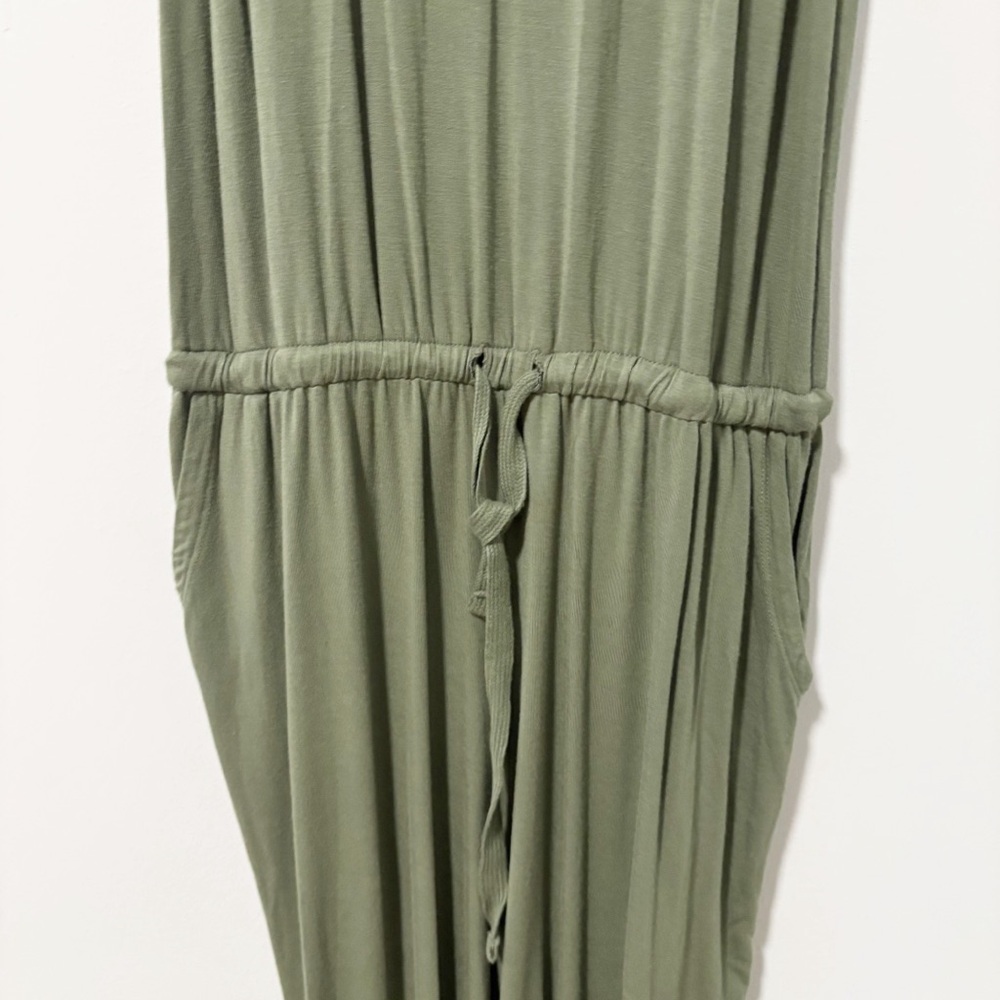 Aerie Womens Green Jumpsuit Casual Resort Wear Cinch Waist Pockets Size‎ Small - Picture 3 of 10